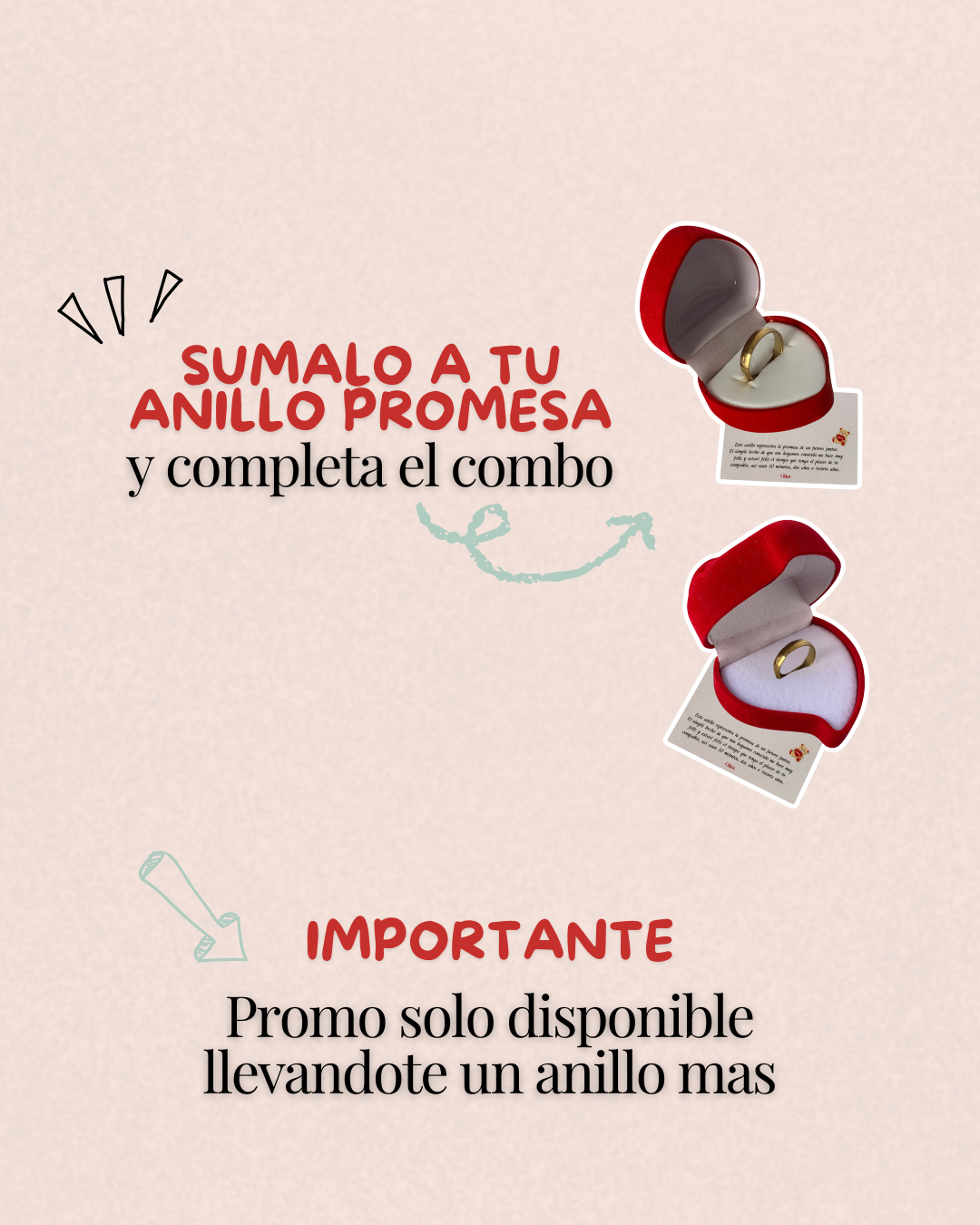 Completa el combo con el estuche y la alianza