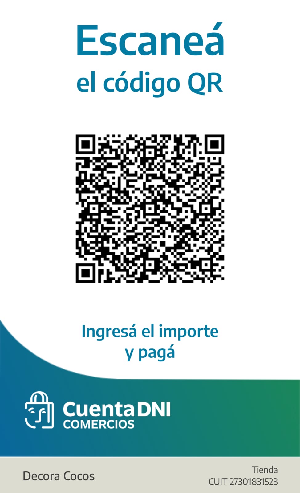 ESCANEA QR PARA ABONAR