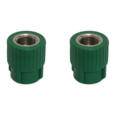 Tubo Cupla Hembra Termofusion  20 Mm. Verde 2 Unidades