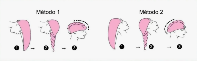 Forma de uso turbante capilar 