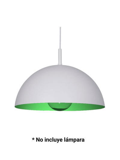 COLGANTE FAROLUZ M.ESFERA 1XE27 306/C 40CM EXT/INT BCO/VERDE