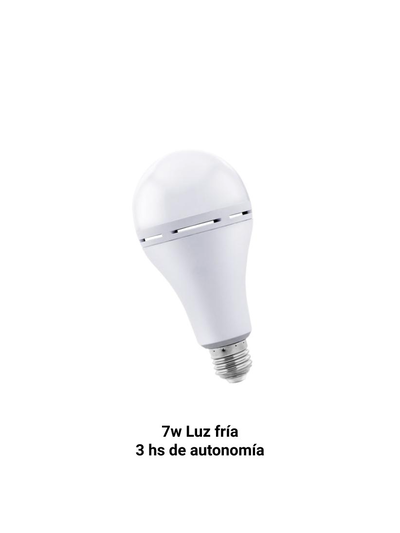 LAMPARA INTERELEC LEDBUL AUTONOMA E27 7W FRIA