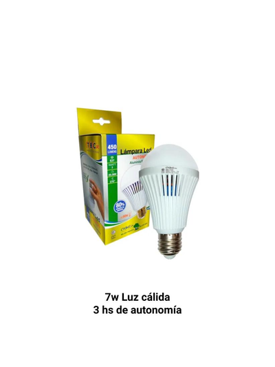 LAMPARA TBC LEDBULB AUTONOMA 7W E27 CAL 220V NO DIM #