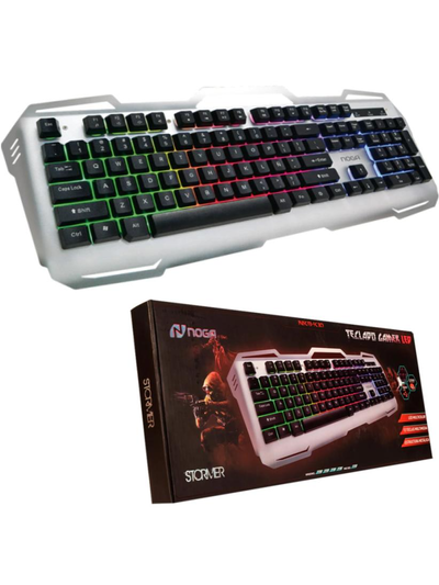 TECLADO GAMER NOGANET NKB-K10 METAL RETROILUM.USB