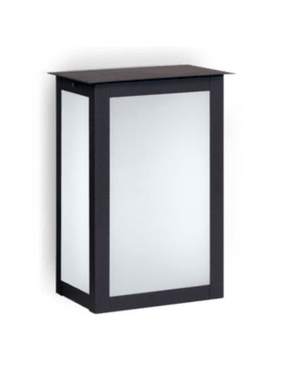 APLIQUE PARED SAN JUSTO FAROL 2XE27 NEG.18X30CM 5567-02