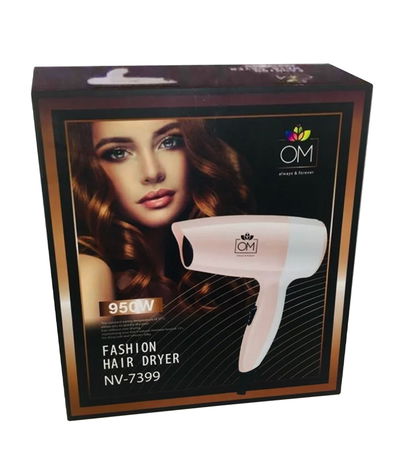 SECADOR DE PELO OM PIMK/WHITE *950W