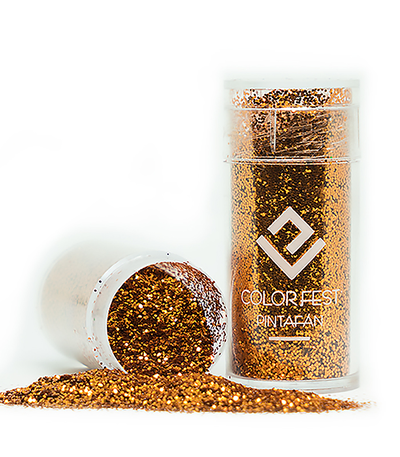 GLITTER *15 GRS METAL COBRE