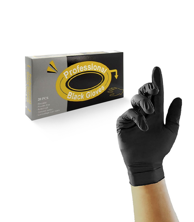 GUANTES LATEX NEGRO CAJA *20 U MEDIUM