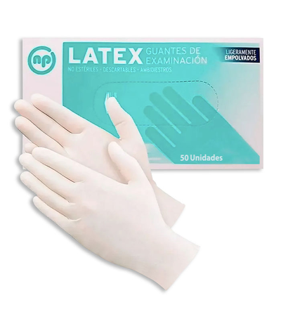 GUANTES LATEX *50 PARES TALLE XL MEDIA MANGA