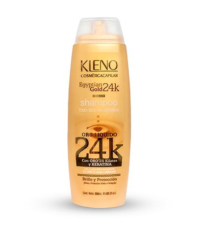 SHAMPOO EGYPTIAN GOLD-CON ORO 24 KILATES Y KERATINA X 350 CC