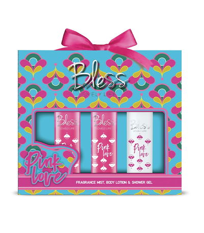 BLESS TRIO PINK LOVE BODY+SHOWER+BODY LOTION