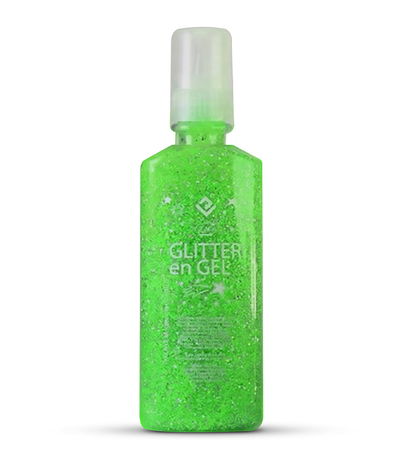 GLITTER EN GEL FLUO EN BLISTER VERDE