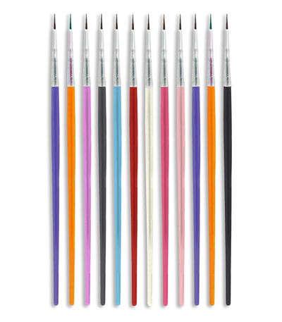 PACK *12 PINCEL LINER PUNTA CORTA