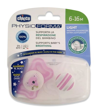 SET DE 2 CHUPETES 6-16M LIGHT ROSA- TRANP