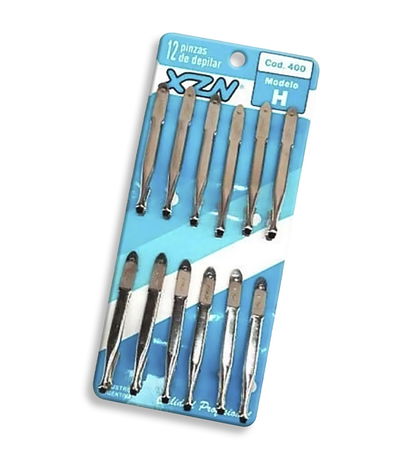 PINZA DE DEPILAR XZN HUECA BLISTER *12