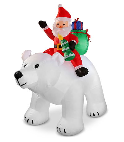 INFLABE PAPA NOEL C/ OSO POLAR 1.80MT