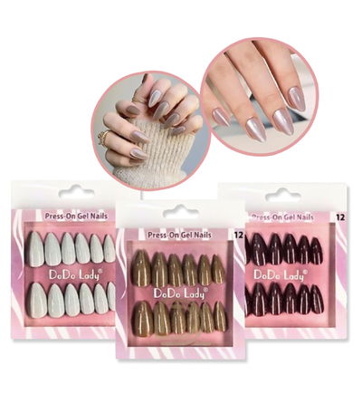 PACK *12 CAJITAS DE UÑAS METALIZADAS