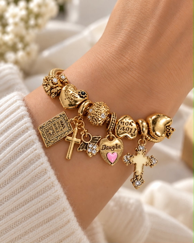 PULSERA C/ DIJES DORADA
