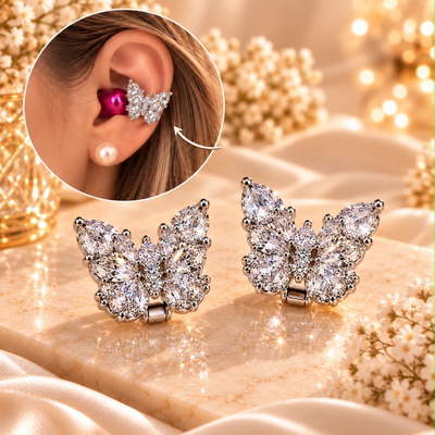 APLIQUE DE STRASS P/ AURICULARES *2 MARIPOSA
