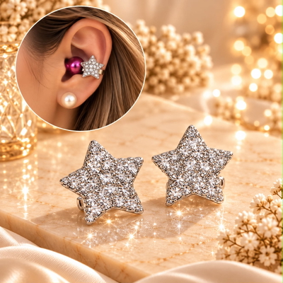 APLIQUE DE STRASS P/ AURICULARES *2 ESTRELLA