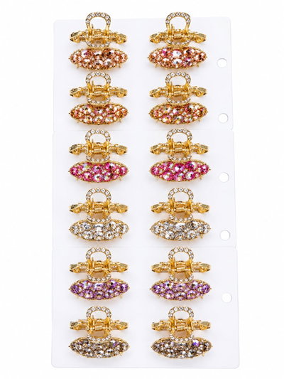 PACK *12 HEBILLAS METAL C/ STRASS