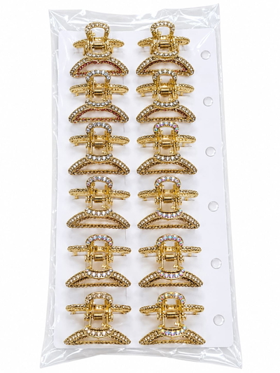 PACK *12 U HEBILLAS DE METAL C/STRASS