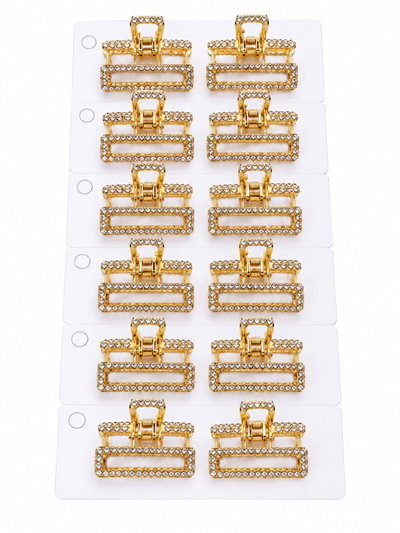 PACK *12 U HEBILLAS DE METAL C/STRASS