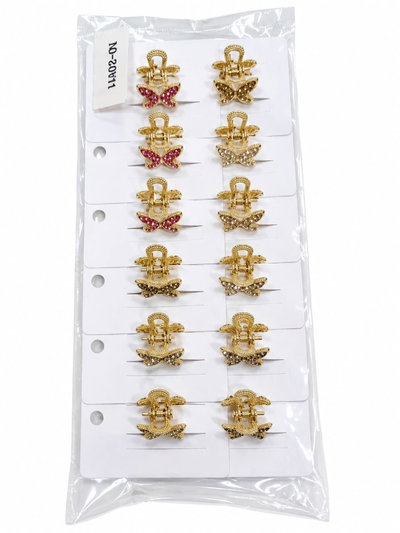 PACK *12 HEBILLAS METAL C/ STRASS