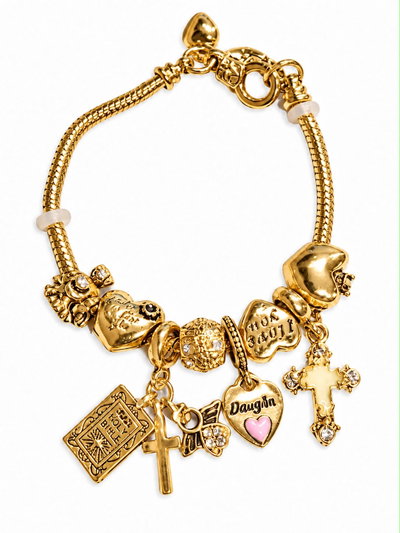 PULSERA C/ DIJES DORADA