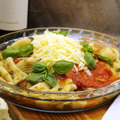 Porción de fideos rellenos para 1 persona