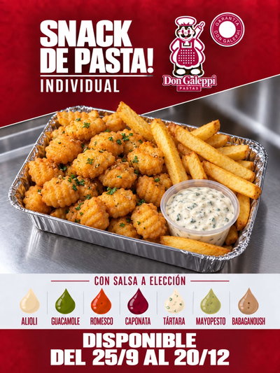 Snack de ñoquis fritos para 1 
