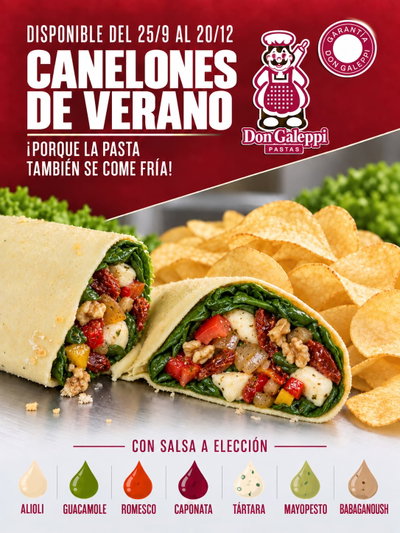 Canelón de verano vegetariano 