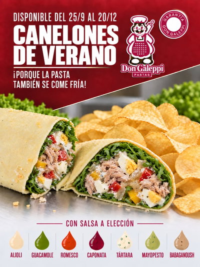 Canelón de verano de Atún 