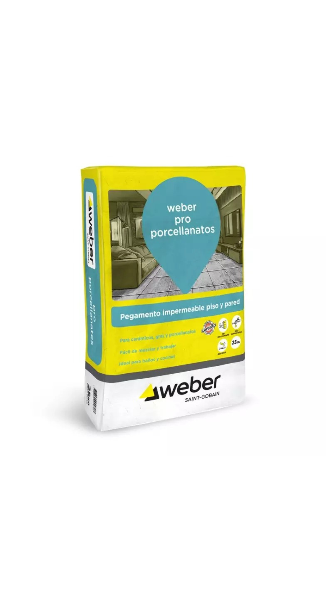 Pegamento Weber Pro Porcellanato X25 Kg Ne Distribuciones