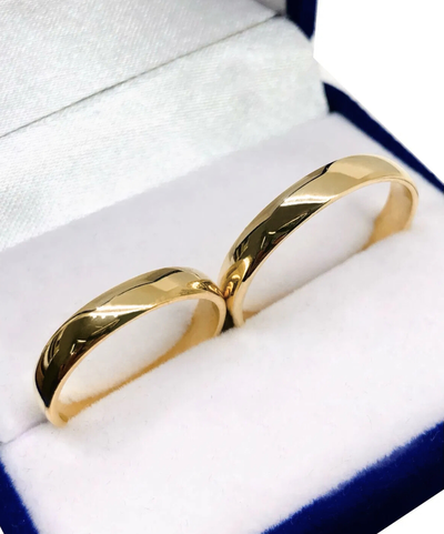 ALIANZAS ITALIANAS 3.5MM ORO 18K 6GR  EL PAR (I35-60)