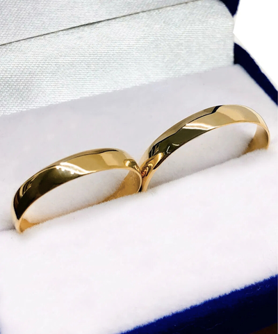 ALIANZAS ITALIANAS 3.5MM ORO 18K 3.5GR EL PAR (I35-35)