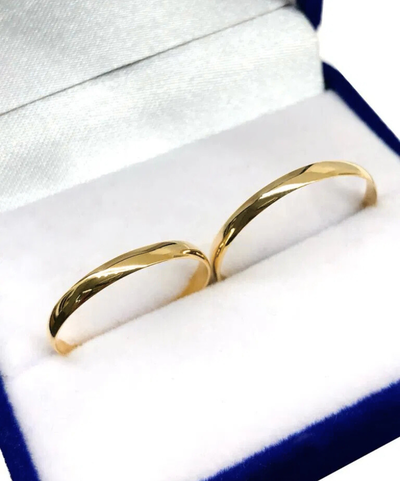 ALIANZAS ITALIANAS 2.5MM ORO 18K 1.8GR EL PAR (I25-18)