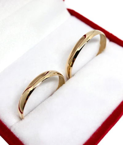 ALIANZAS ITALIANAS 3MM ORO 18K 3GR EL PAR  (I30-30)