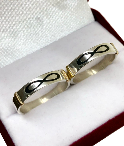 INFINITO PAR ALIANZAS PLATA Y ORO
