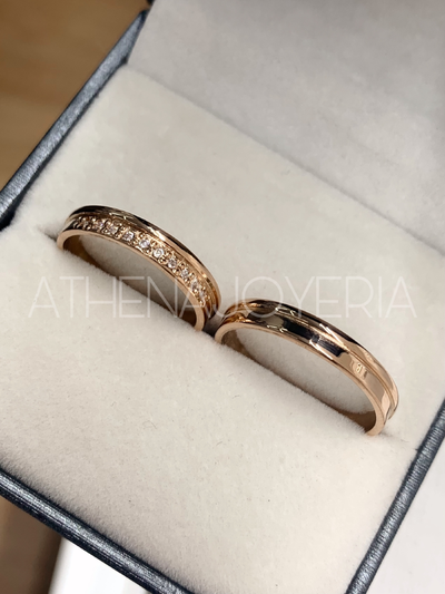 ALIANZAS ORO 18K -  7GR EL PAR - MOD.A055MS