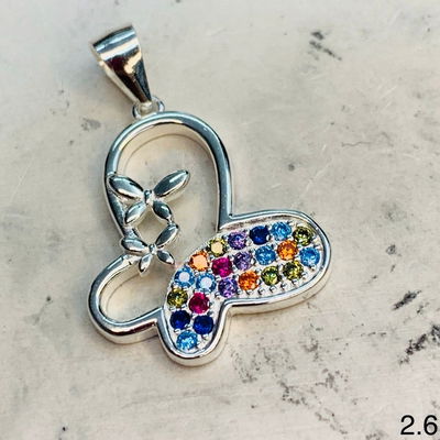 DIJE PLATA 925 MARIPOSA MULTICOLOR