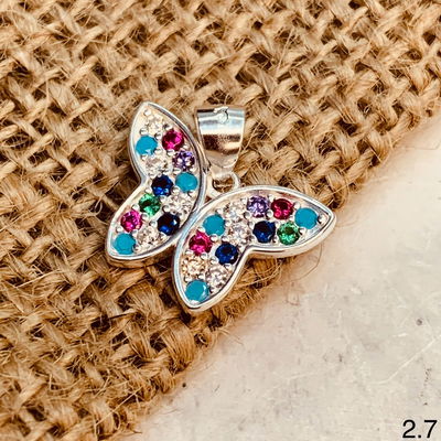 DIJE PLATA 925 MARIPOSA MULTICOLOR