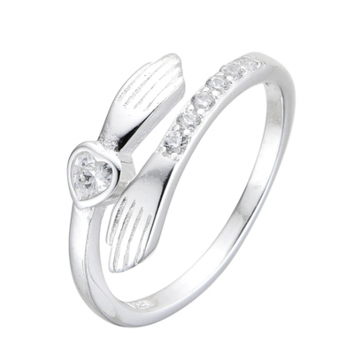 Anillo Abrazo Corazon Plata 925 