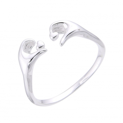 Anillo Corazon Regulable Plata 925 
