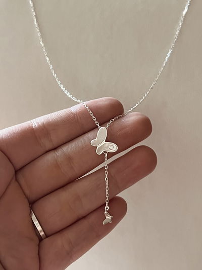 Collar Corbatero Mariposa Plata 925