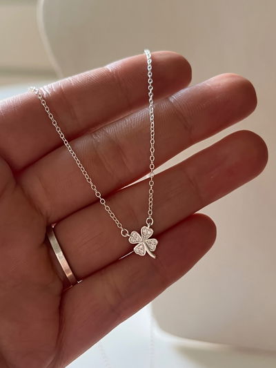 Collar Trebol Plata 925