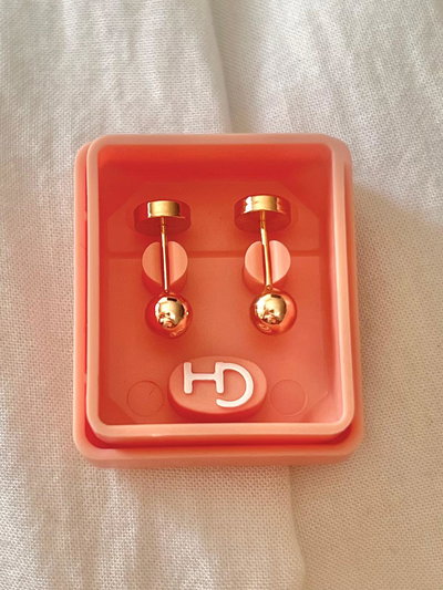 Abridores Marca CH Perno Oro 18k Bolita 4mm