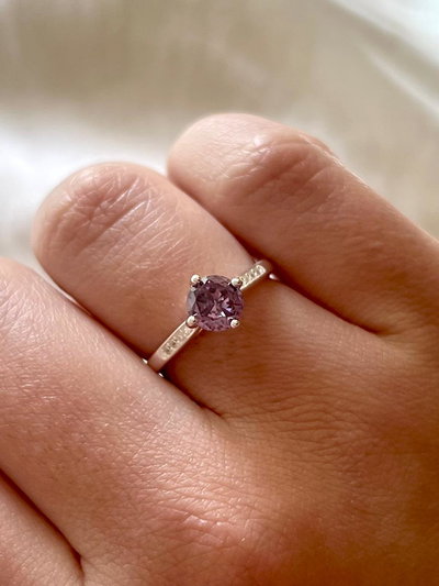 Cintillo Plata 925 Importado Violeta