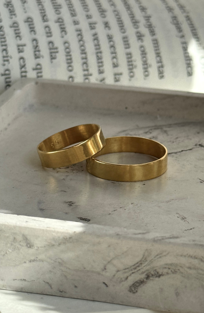 ALIANZAS ORO 18K - 4.5MM - 8 GR EL PAR - (C45-80)