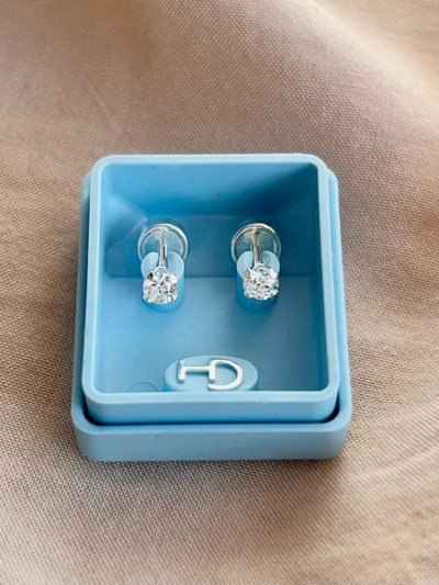 Abridores Plata 925 CH Cubic Blanco Mediano